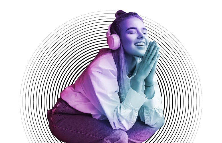 Woman with headphones