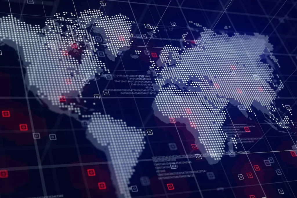 digital world map