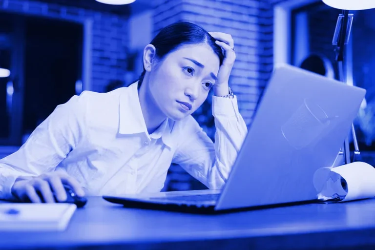 woman at computer